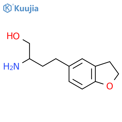 2-amino-4-(2,3-dihydro-1-benzofuran-5-yl)butan-1-ol structure