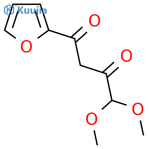 1-(furan-2-yl)-4,4-dimethoxybutane-1,3-dione structure