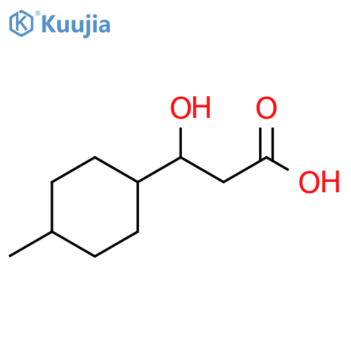 3-hydroxy-3-(4-methylcyclohexyl)propanoic acid structure