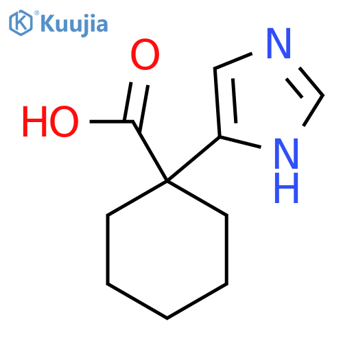 1-(1H-imidazol-5-yl)cyclohexane-1-carboxylic acid structure