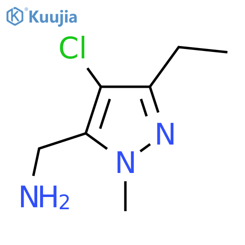 (4-Chloro-3-ethyl-1-methyl-1h-pyrazol-5-yl)methanamine structure