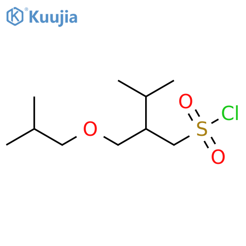 3-methyl-2-(2-methylpropoxy)methylbutane-1-sulfonyl chloride structure