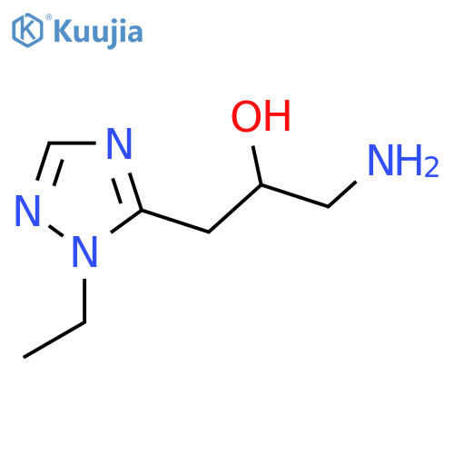1-amino-3-(1-ethyl-1H-1,2,4-triazol-5-yl)propan-2-ol structure