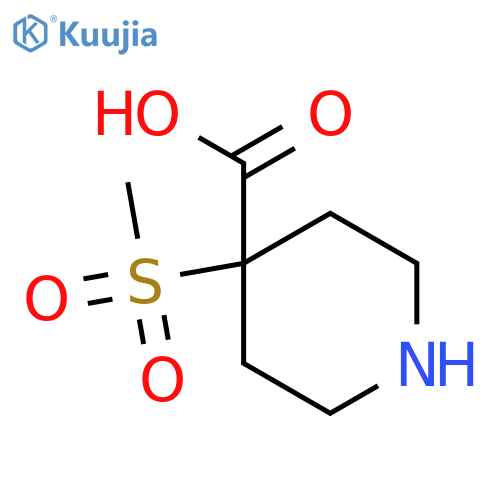4-methanesulfonylpiperidine-4-carboxylic acid structure
