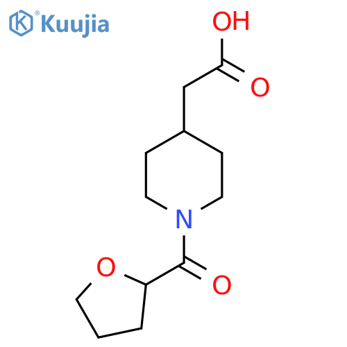 2-[1-(Oxolane-2-carbonyl)piperidin-4-yl]acetic acid structure