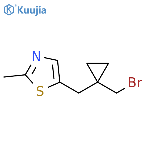 Thiazole, 5-[[1-(bromomethyl)cyclopropyl]methyl]-2-methyl- structure
