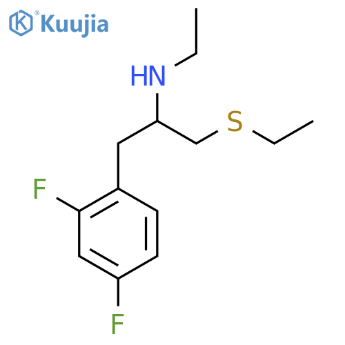 1-(2,4-difluorophenyl)-3-(ethylsulfanyl)propan-2-yl(ethyl)amine structure