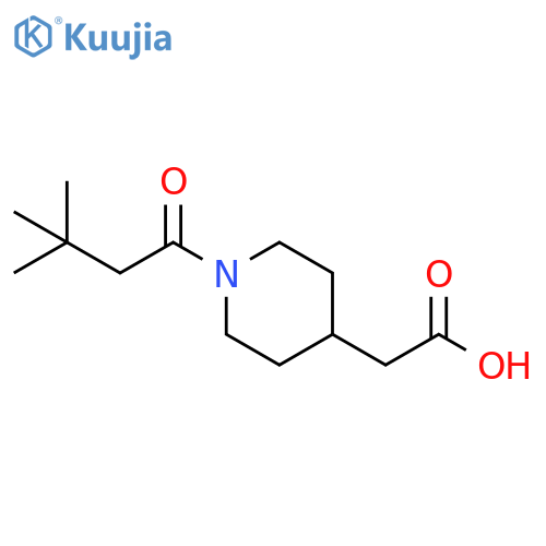 2-(1-(3,3-dimethylbutanoyl)piperidin-4-yl)acetic acid structure