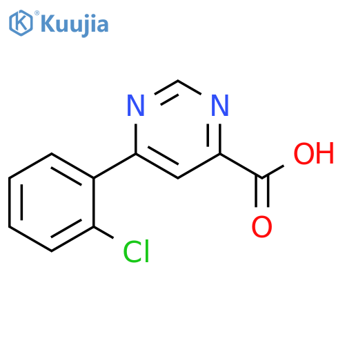 6-(2-chlorophenyl)pyrimidine-4-carboxylic acid structure
