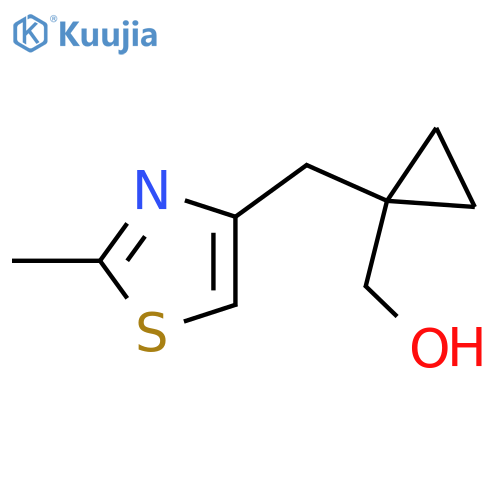 {1-(2-methyl-1,3-thiazol-4-yl)methylcyclopropyl}methanol structure