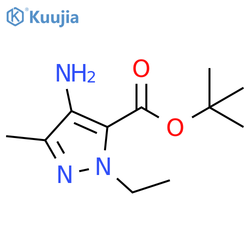 1H-Pyrazole-5-carboxylic acid, 4-amino-1-ethyl-3-methyl-, 1,1-dimethylethyl ester structure