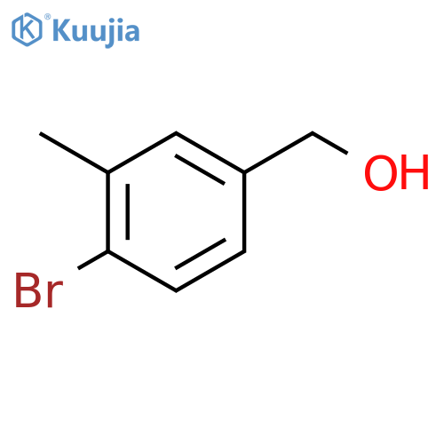 4-Bromo-3-methylbenzyl alcohol structure