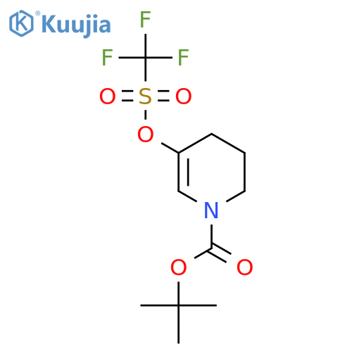 tert-butyl 5-(trifluoromethanesulfonyloxy)-1,2,3,4-tetrahydropyridine-1-carboxylate structure