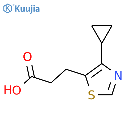 3-(4-cyclopropyl-1,3-thiazol-5-yl)propanoic acid structure