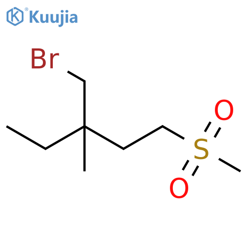 Pentane, 3-(bromomethyl)-3-methyl-1-(methylsulfonyl)- structure