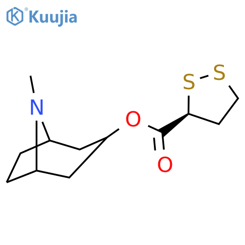 1,2-Dithiolane-3-carboxylicacid, (3-endo)-8-methyl-8-azabicyclo[3.2.1]oct-3-yl ester, (3S)- structure