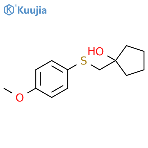 1-{[(4-methoxyphenyl)sulfanyl]methyl}cyclopentan-1-ol structure