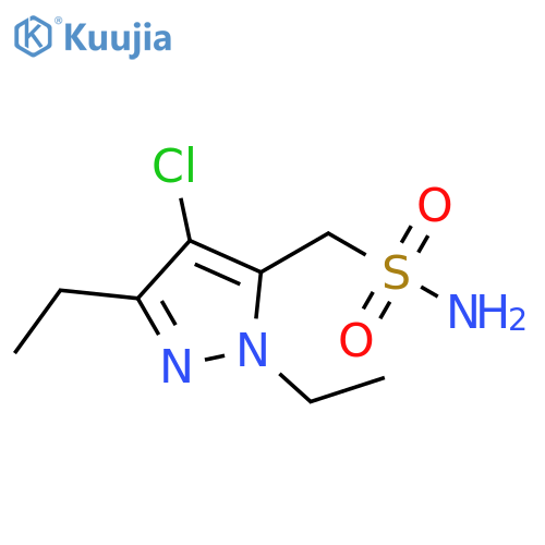(4-chloro-1,3-diethyl-1H-pyrazol-5-yl)methanesulfonamide structure