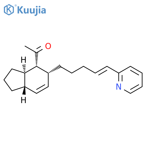 Ethanone,1-[(3aR,4R,5R,7aS)-2,3,3a,4,5,7a-hexahydro-5-[(4E)-5-(2-pyridinyl)-4-penten-1-yl]-1H-inden-4-yl]- structure