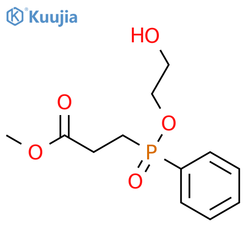 Propanoic acid, 3-[(2-hydroxyethoxy)phenylphosphinyl]-, methyl ester structure