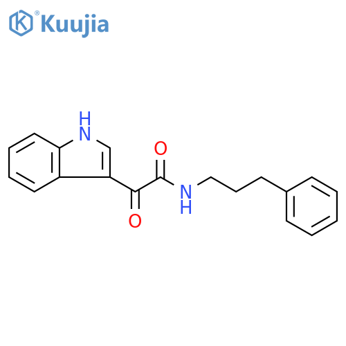 2-(1H-indol-3-yl)-2-oxo-N-(3-phenylpropyl)acetamide structure