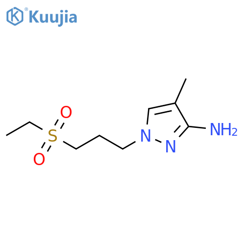 1H-Pyrazol-3-amine, 1-[3-(ethylsulfonyl)propyl]-4-methyl- structure