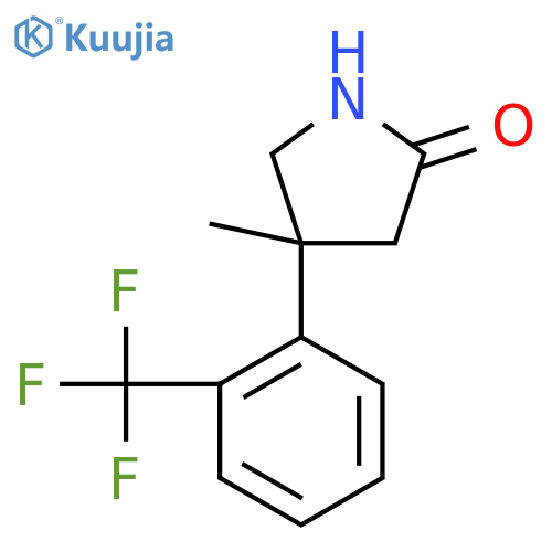 4-methyl-4-2-(trifluoromethyl)phenylpyrrolidin-2-one structure