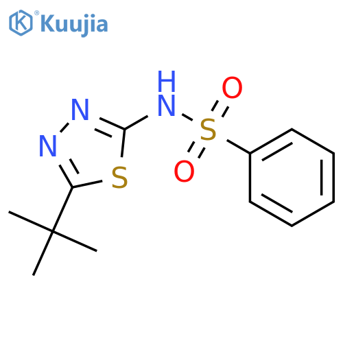 N-(5-tert-butyl-1,3,4-thiadiazol-2-yl)benzenesulfonamide structure