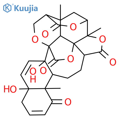 9H-16,6a-(Epoxymethano)-15,2,16-(methanoxymetheno)-4H,6aH-naphtho[1',2':7,8]cycloocta[1,2-b]pyrano[4,3-d]pyran-4,12,19,21(12aH)-tetrone,1,2,4a,5,6b,8a,12b,13,14,15,16a,16b-dodecahydro-8a,15-dihydroxy-12a,16b,17-trimethyl-,(2R,4aS,6aS,6bR,8aS,12aR,12bS,15R,16S,16aS,16bS,17S)- structure