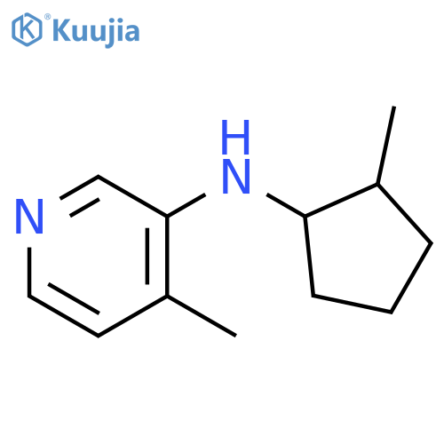 4-methyl-N-(2-methylcyclopentyl)pyridin-3-amine structure