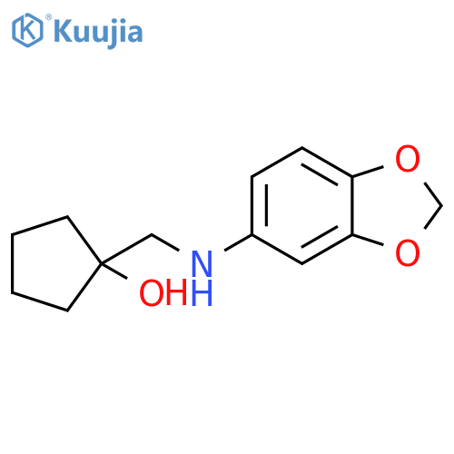1-{(2H-1,3-benzodioxol-5-yl)aminomethyl}cyclopentan-1-ol structure