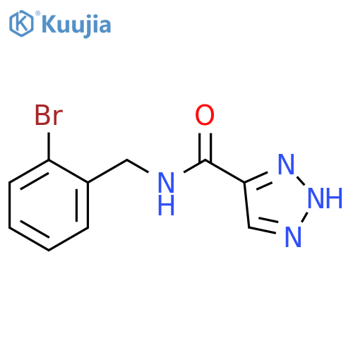 N-[(2-bromophenyl)methyl]-1H-1,2,3-triazole-5-carboxamide structure