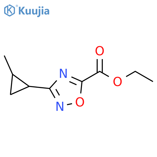 ethyl 3-(2-methylcyclopropyl)-1,2,4-oxadiazole-5-carboxylate structure