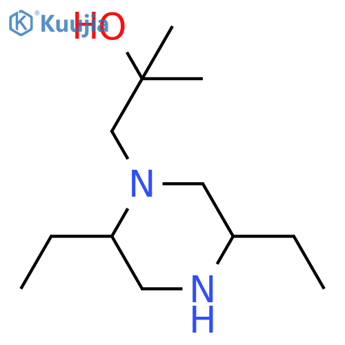 1-(2,5-diethylpiperazin-1-yl)-2-methylpropan-2-ol structure