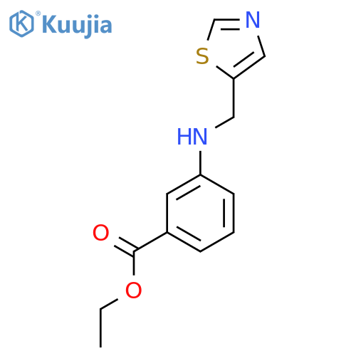 ethyl 3-{(1,3-thiazol-5-yl)methylamino}benzoate structure
