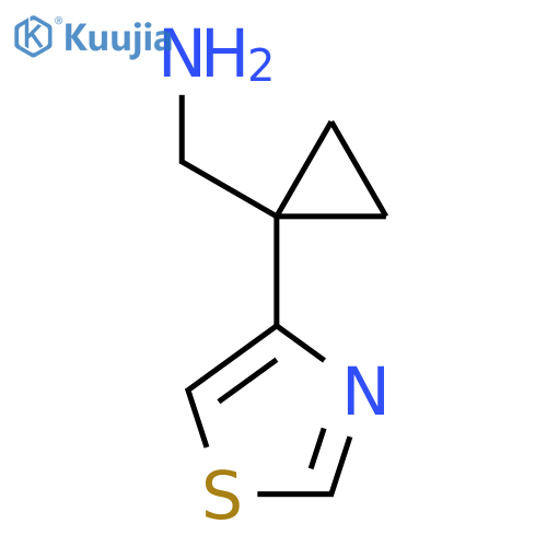 1-(1,3-thiazol-4-yl)cyclopropylmethanamine structure