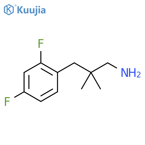 3-(2,4-difluorophenyl)-2,2-dimethylpropan-1-amine structure