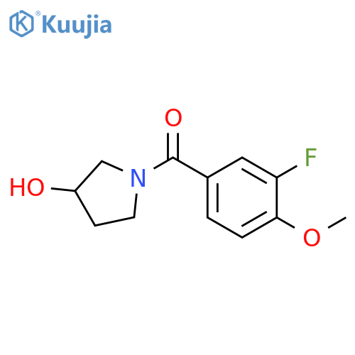 (3-fluoro-4-methoxyphenyl)(3-hydroxypyrrolidin-1-yl)methanone structure