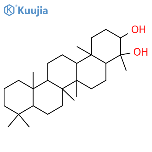 30-Norgammacerane-21,22-diol,(21a,22b)- (9CI) structure