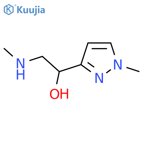 1-(1-methyl-1H-pyrazol-3-yl)-2-(methylamino)ethan-1-ol structure