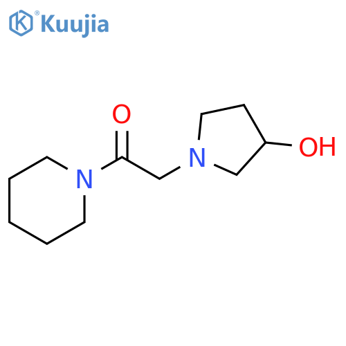 2-(3-hydroxypyrrolidin-1-yl)-1-(piperidin-1-yl)ethan-1-one structure