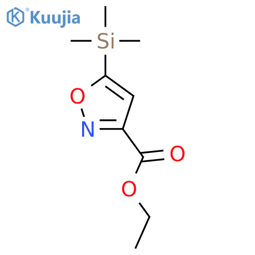 5-Trimethylsilanyl-isoxazole-3-carboxylic acid ethyl ester structure