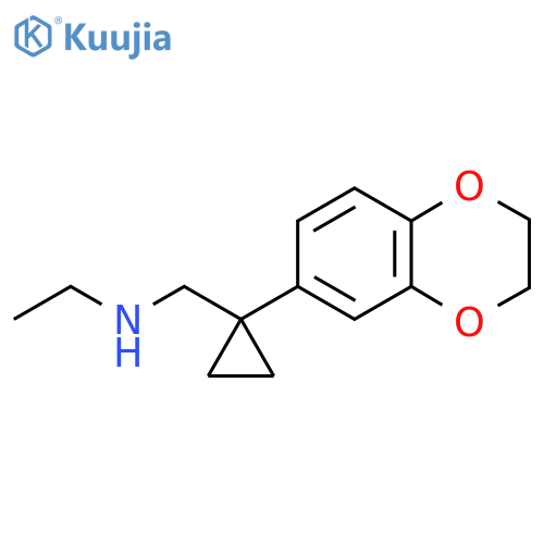 {1-(2,3-dihydro-1,4-benzodioxin-6-yl)cyclopropylmethyl}(ethyl)amine structure