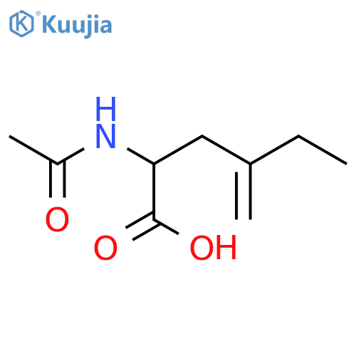 2-acetamido-4-methylidenehexanoic acid structure