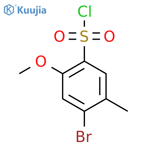 4-Bromo-2-methoxy-5-methylbenzene-1-sulfonyl chloride structure