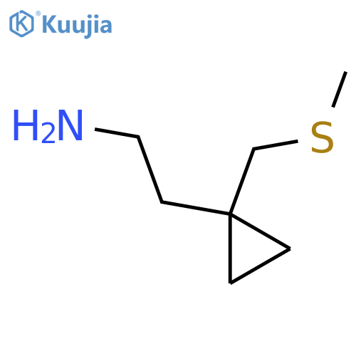 2-{1-(methylsulfanyl)methylcyclopropyl}ethan-1-amine structure