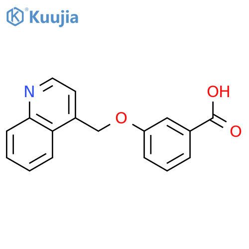 Benzoic acid, 3-(4-quinolinylmethoxy)- structure