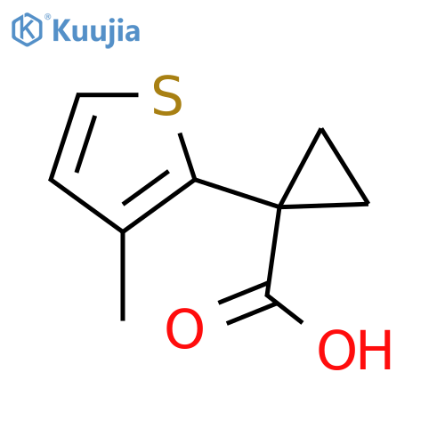 1-(3-methylthiophen-2-yl)cyclopropane-1-carboxylic acid structure
