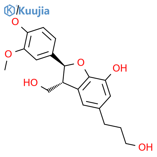 5-Benzofuranpropanol,2-(3,4-dimethoxyphenyl)-2,3-dihydro-7-hydroxy-3-(hydroxymethyl)-, (2S,3R)- structure