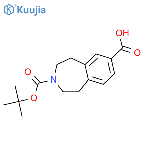 3-[(tert-butoxy)carbonyl]-2,3,4,5-tetrahydro-1H-3-benzazepine-7-carboxylic acid structure